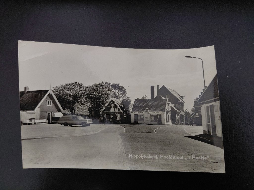 Hippolytushoef, Hoofdstraat, 't Hoekje, echte fotokaart,, Verzenden, 1960 tot 1980, Gelopen, Noord-Holland