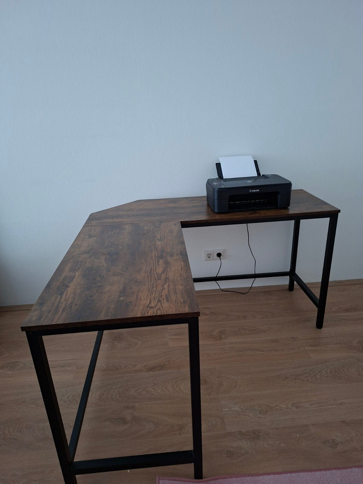 Hoekbureau met industriële look - Zo goed als nieuw, Ophalen, Hout, Hoekbureau, Bruin