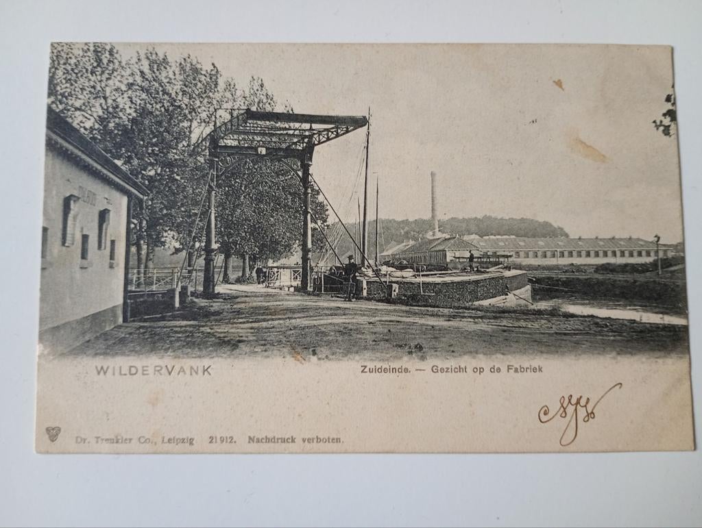 Wildervank Zuideinde met Fabriek 1905, Ophalen of Verzenden, Voor 1920, Gelopen, Groningen