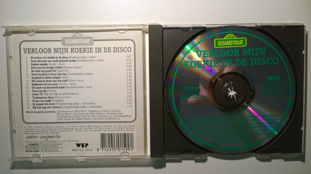 Sesamstraat - Verloor Mijn Koekie In De Disco, Ophalen of Verzenden, Zo goed als nieuw, 3 tot 5 jaar, Muziek