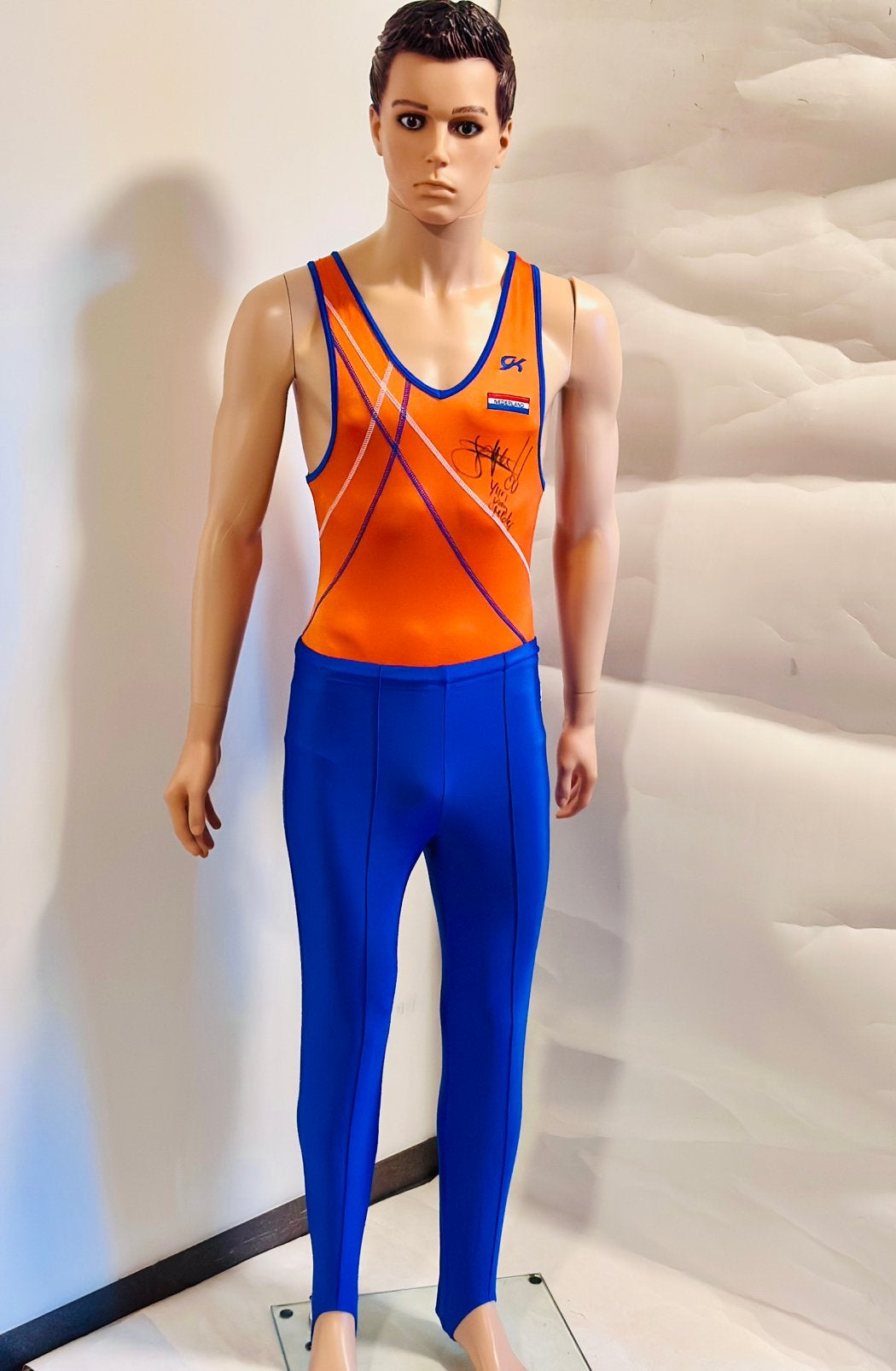 Turnkleding spanbroek turnpak heren turnpak Y. van Gelder, Blauw, Maat 36 t/m 42, Ophalen of Verzenden, Zo goed als nieuw