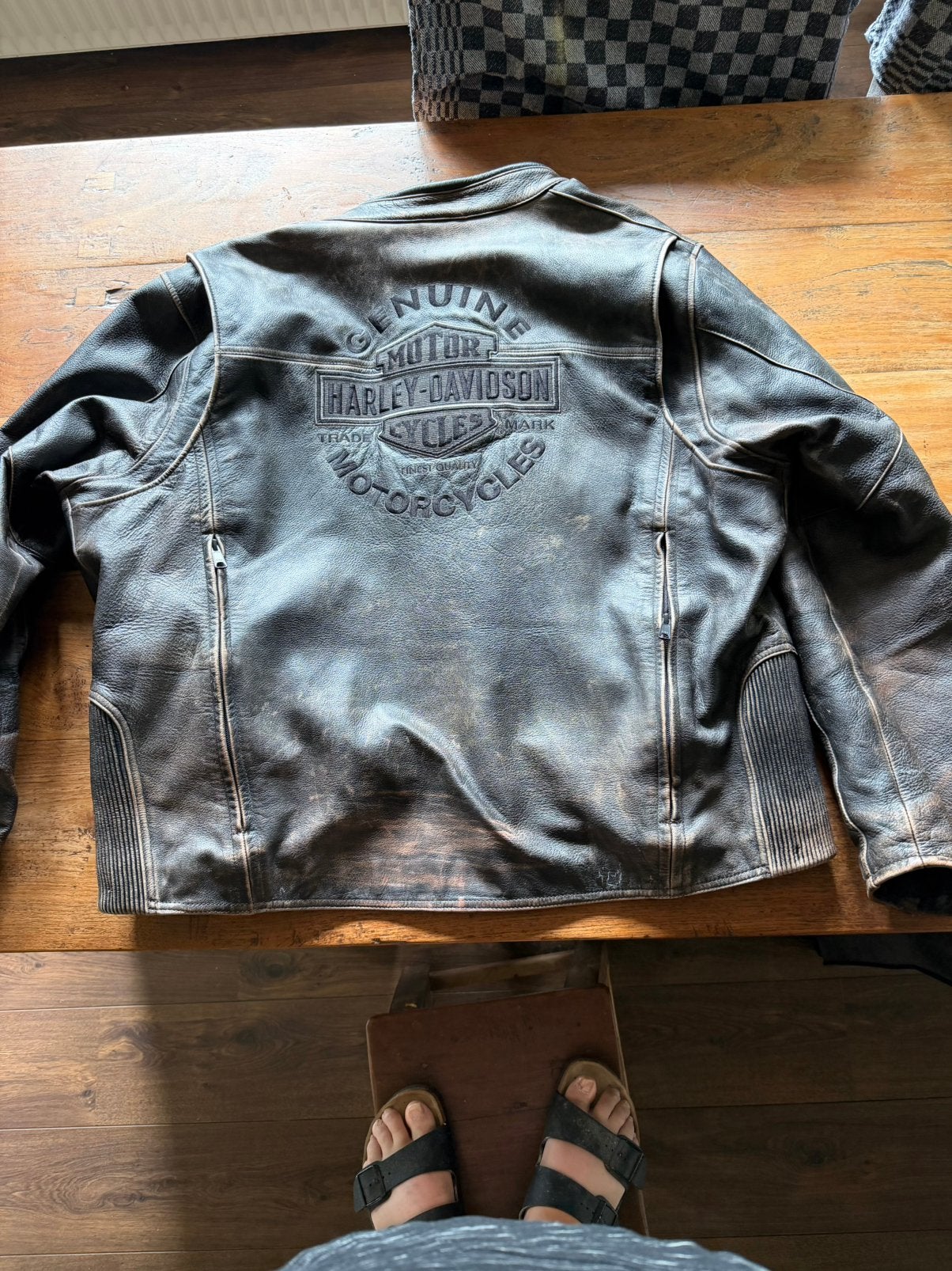 Leren jas Harley Davidson, Motoren, Ophalen of Verzenden, Tweedehands, Heren, Jas | leer