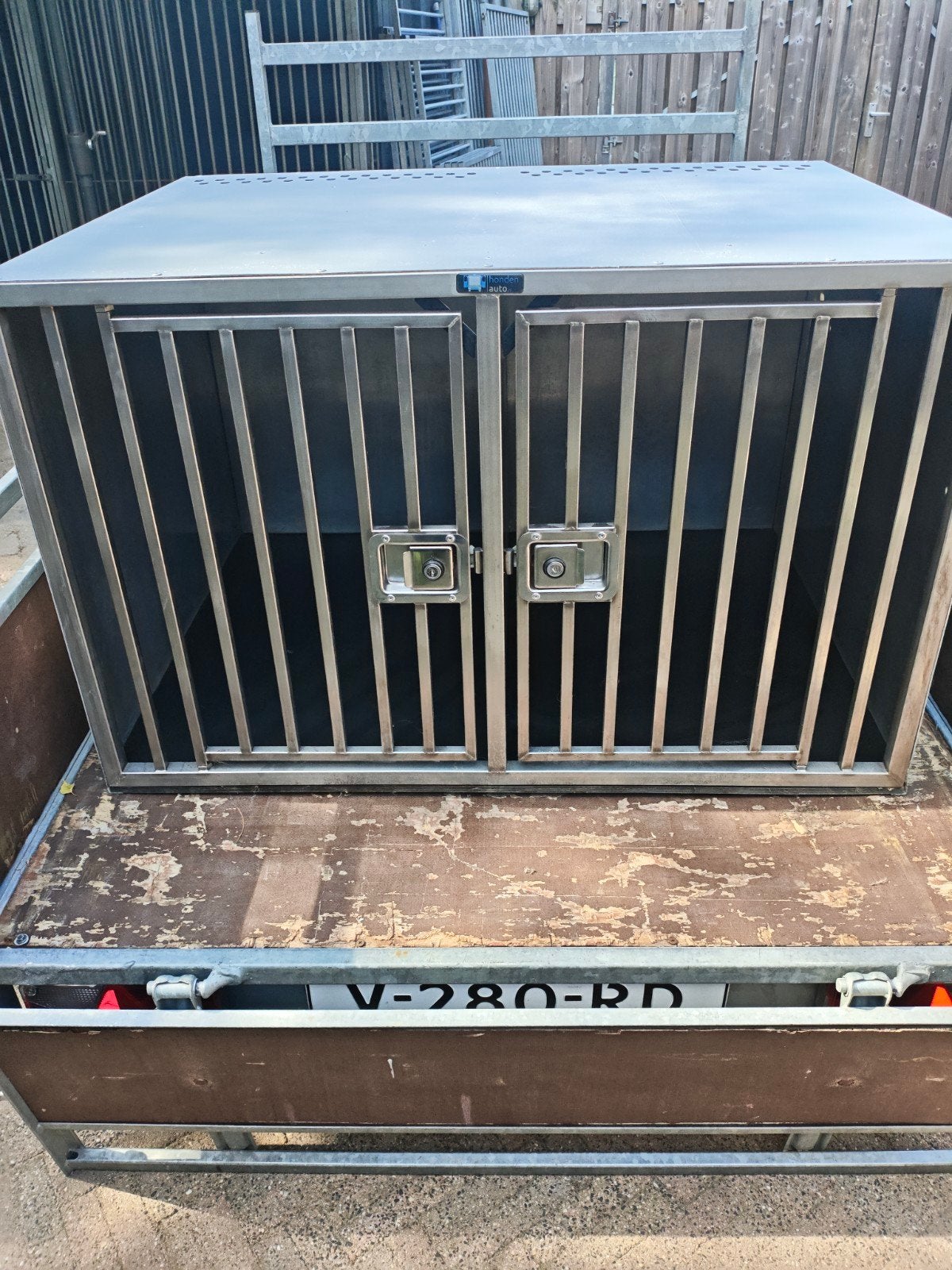 RVS dubbele hondenkooi!!, Dieren en Toebehoren, Hondenhokken, Ophalen, 110 cm of meer, 100 cm of meer