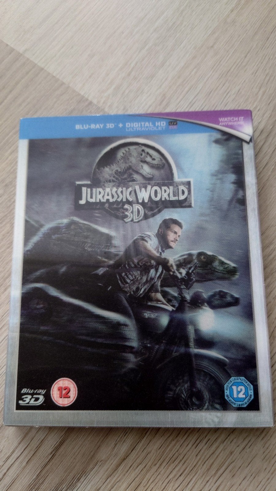 Jurassic World 3D Blu-ray + Digital HD - Zo goed als nieuw, Engels, Film, Nederlands, Actie