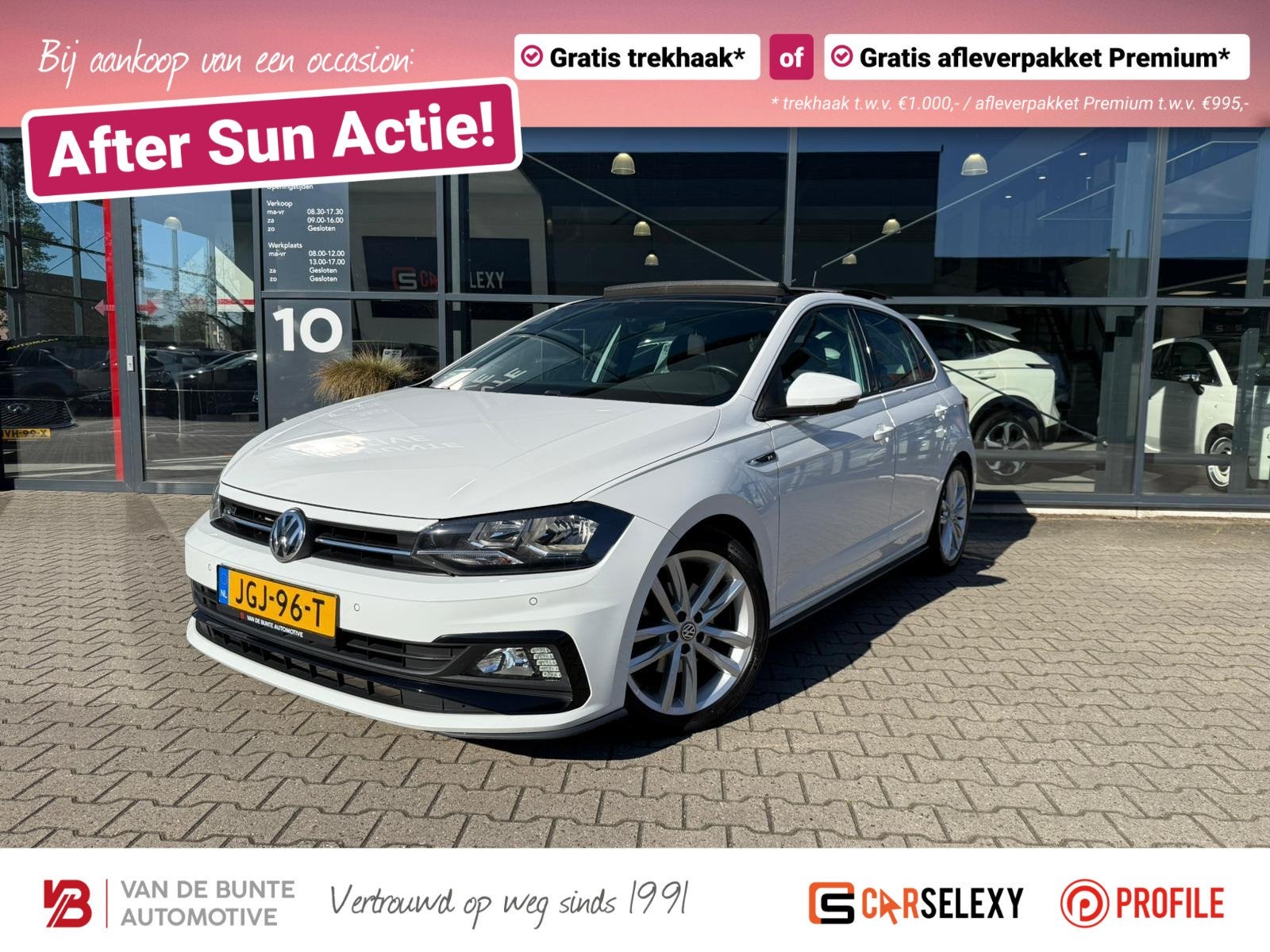 Volkswagen Polo 1.0 TSI Highline Business R *Schuif-/Kanteld, Stof, Gebruikt, Wit, Bedrijf