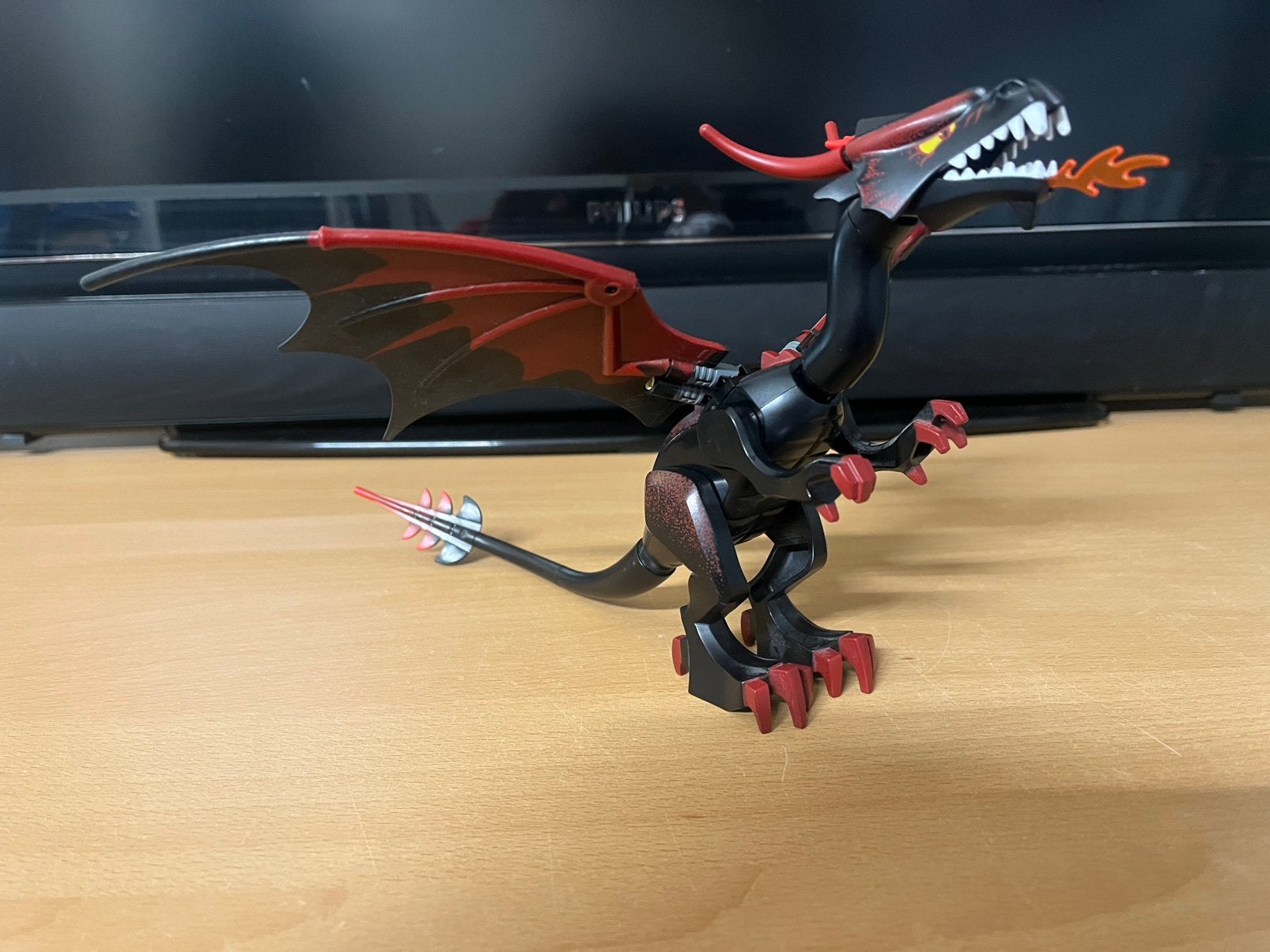Lego zwarte draak (Dragon02) uit set 7094, Gebruikt, Lego, Overige typen, Ophalen of Verzenden