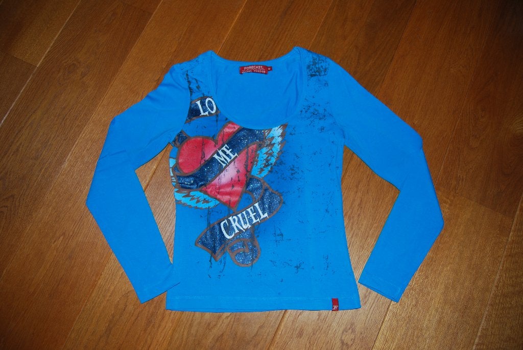 Blauw shirt, maat M, Forecast, Kleding | Dames, Maat 38/40 (M), Blauw, Forecast, Ophalen of Verzenden