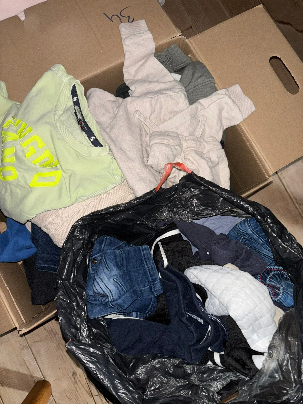 Pakket / partij jongens kleding 103 stuks, Ophalen of Verzenden, Zo goed als nieuw, Maat 62