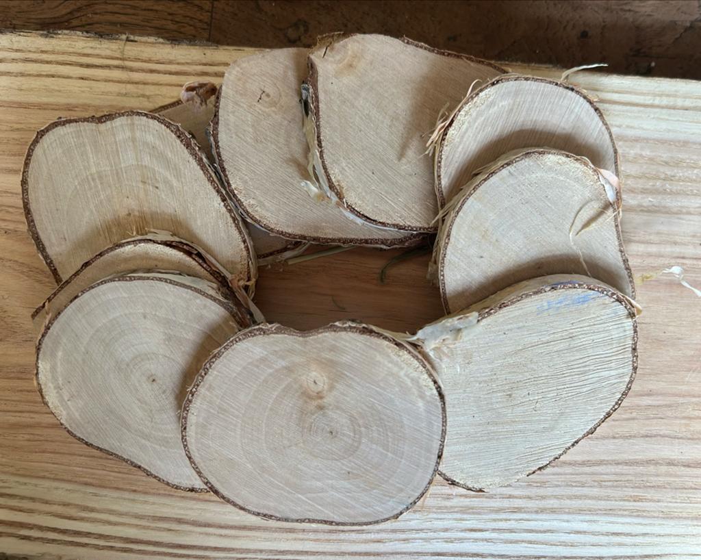Houten schijven voor knutselen (9x7 cm), Hobby en Vrije tijd, Knutselen, Nieuw, Knutselmateriaal, Beschrijfbaar, Overige merken