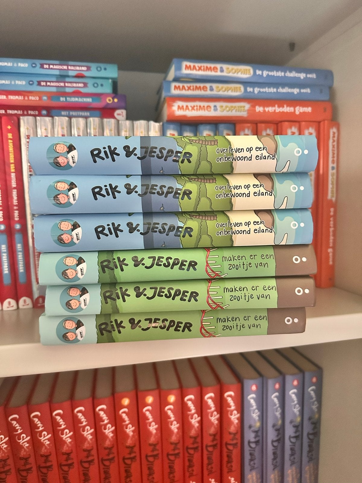 Rik en Jesper boeken - Overleven op een onbewoond eiland, Ophalen of Verzenden, Zo goed als nieuw, Fictie algemeen