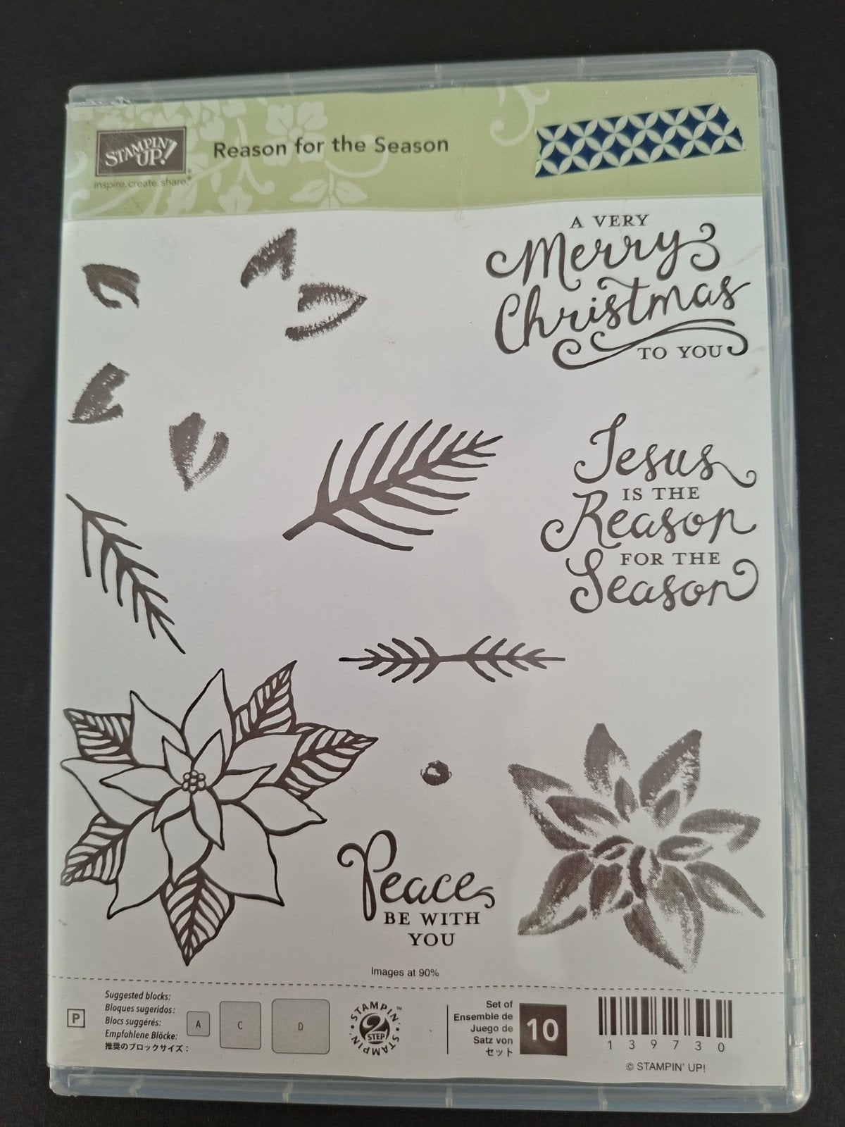 Stampin' Up! Clearstamps 'Reason for the Season' Kerst, Ophalen of Verzenden, Zo goed als nieuw