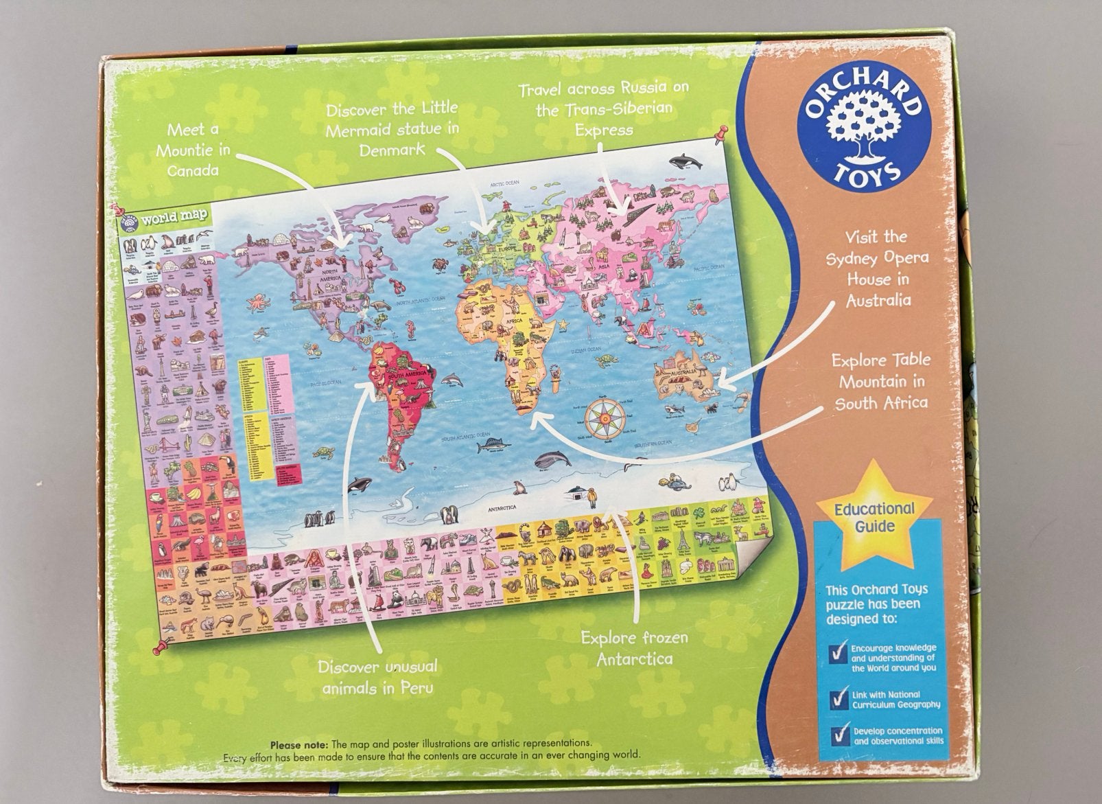 World Map Puzzel 150 stukjes, Ophalen of Verzenden, Meer dan 50 stukjes, Gebruikt, 6 jaar of ouder