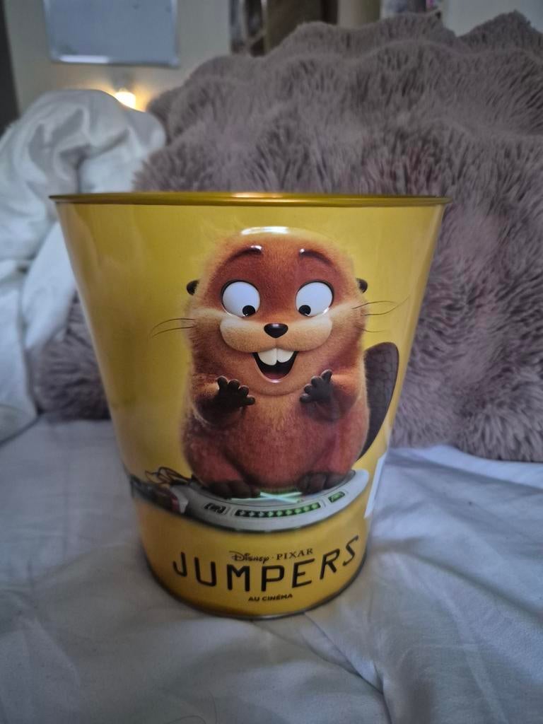 Leuk popcorn blik met bever - Disney Pixar Jumpers, Verzamelen, Ophalen of Verzenden, Gebruikt, Overige, Overige merken