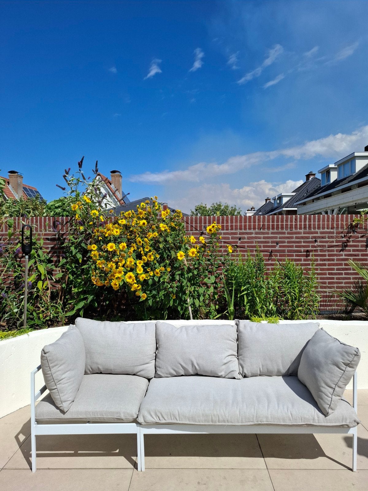 Mooie aluminium loungeset, Ophalen, Gebruikt, 3 zitplaatsen, Aluminium