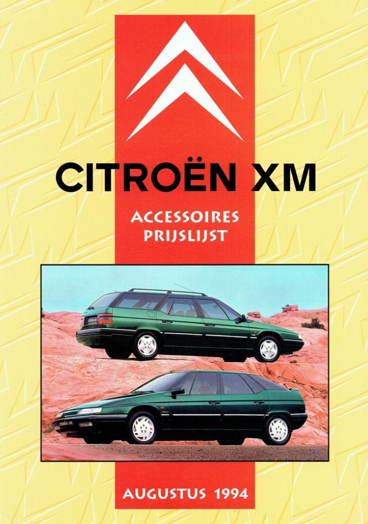 Prijslijst Citroën XM Accessoires (1994), Verzenden, Zo goed als nieuw, Citroën