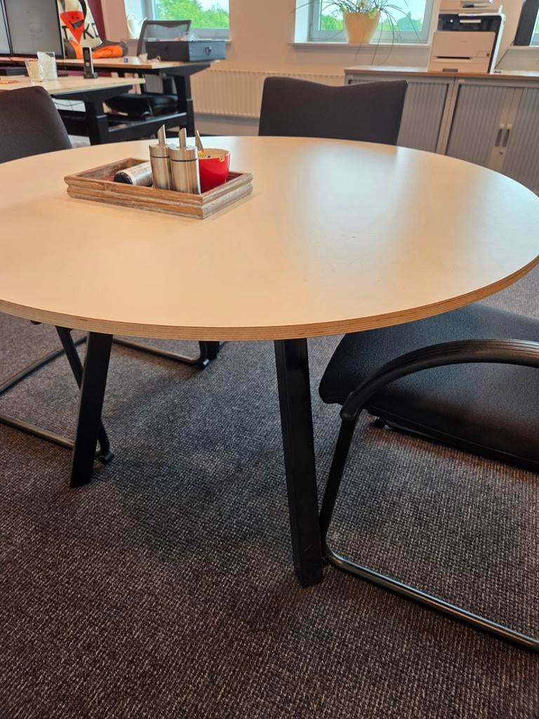 Mooie witte eettafel of kantoortafel (stoelen optioneel), Huis en Inrichting, Tafels | Eettafels, Ophalen, Overige materialen