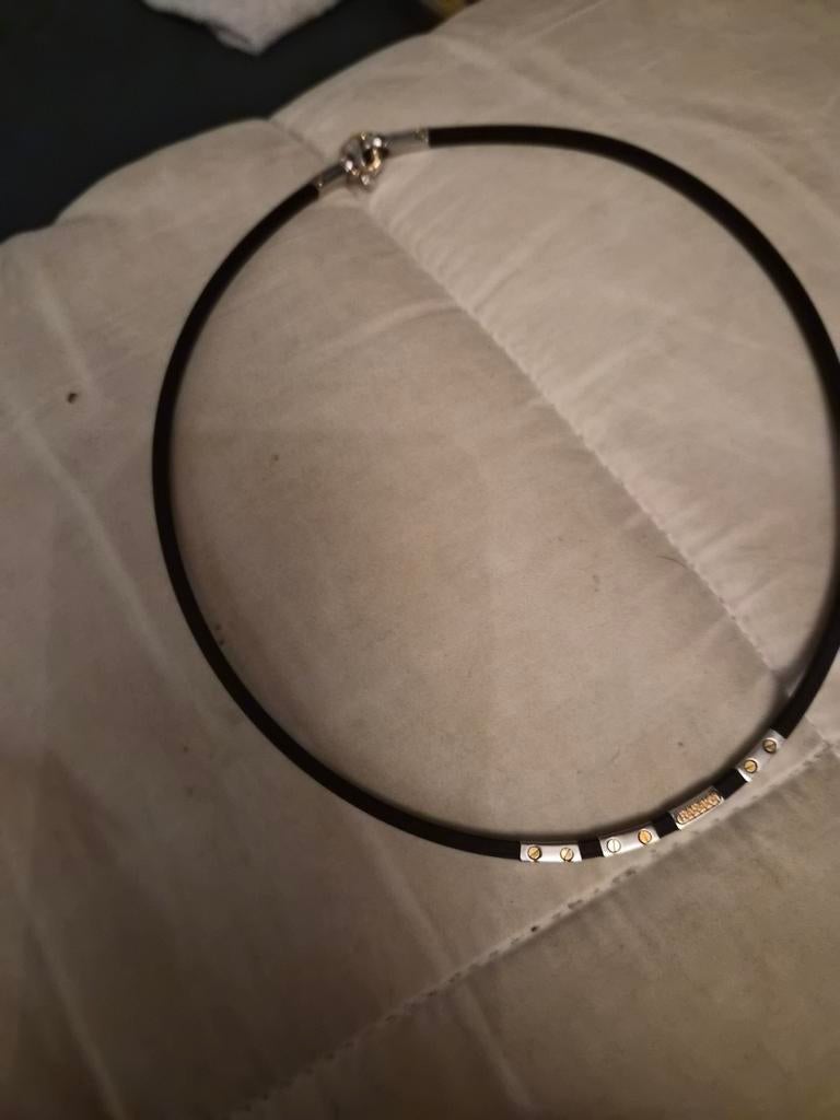 Verkoop hier baraka hals snoer met 2 kleuren goud wit rose e, Sieraden, Tassen en Uiterlijk, Antieke sieraden, Ophalen of Verzenden