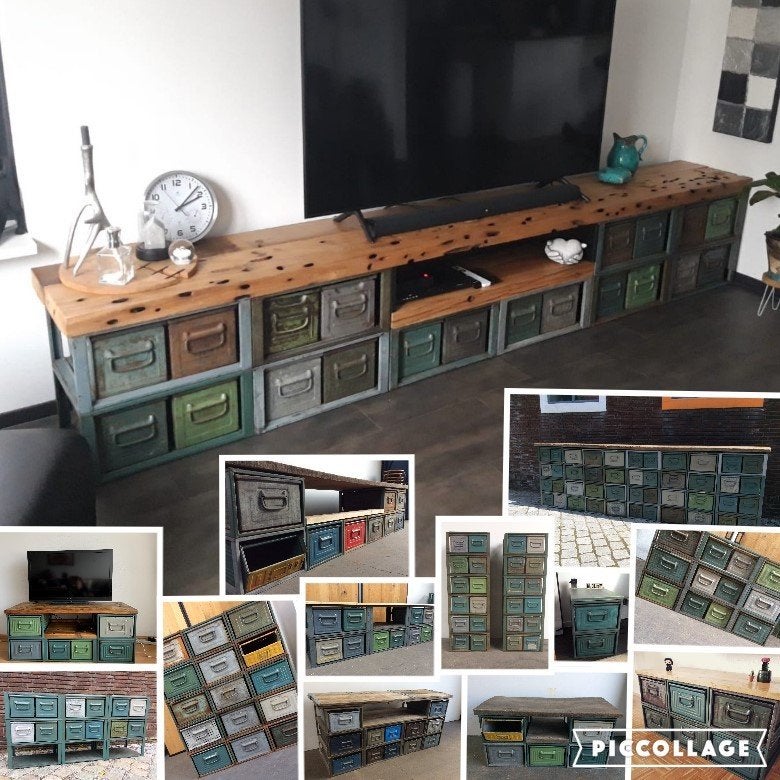 Ladekast KASTEN Stellingkast TV-kast Dressoir zelf ontwerpen, Nieuw, Ophalen of Verzenden, Minder dan 100 cm, Metaal