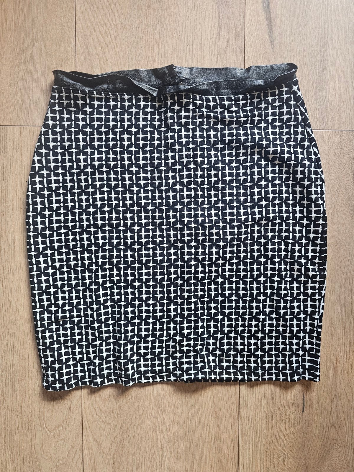 Juffrouw Jansen rok zwart-wit patroon maat S, Kleding | Dames, Zwart, Ophalen of Verzenden, Zo goed als nieuw, Maat 36 (S)
