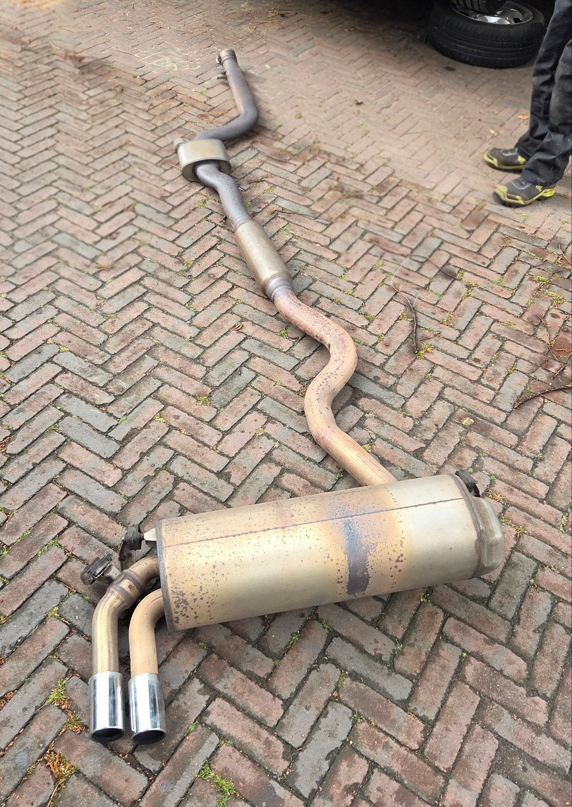 Originele BMW 430i F36 B48 uitlaat compleet + klep OEM, Ophalen, Gebruikt, BMW