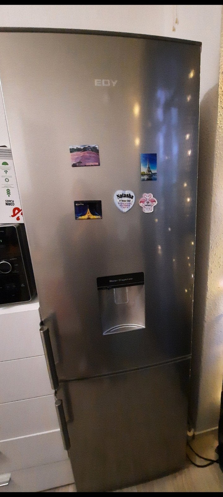 EDY Koelkast met vriezer en waterdispenser, Ophalen, Gebruikt, 200 liter of meer, 60 cm of meer
