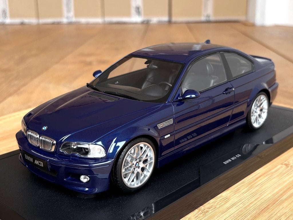 BMW E46 M3 CS blauw 1:18 OttO Mobile OT1260 nieuw in doos, Hobby en Vrije tijd, Modelauto's | 1:18, Ophalen of Verzenden, Nieuw