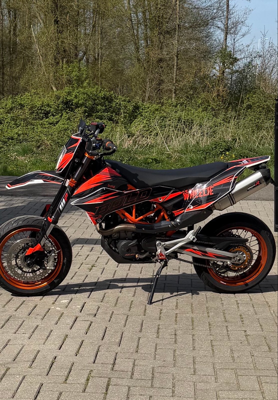 KTM 690 SMC R A2 Vol Vermogen - Rijklaar & bomvol extra's, Sportuitlaat, Gebruikt, Particulier, Handgeschakeld