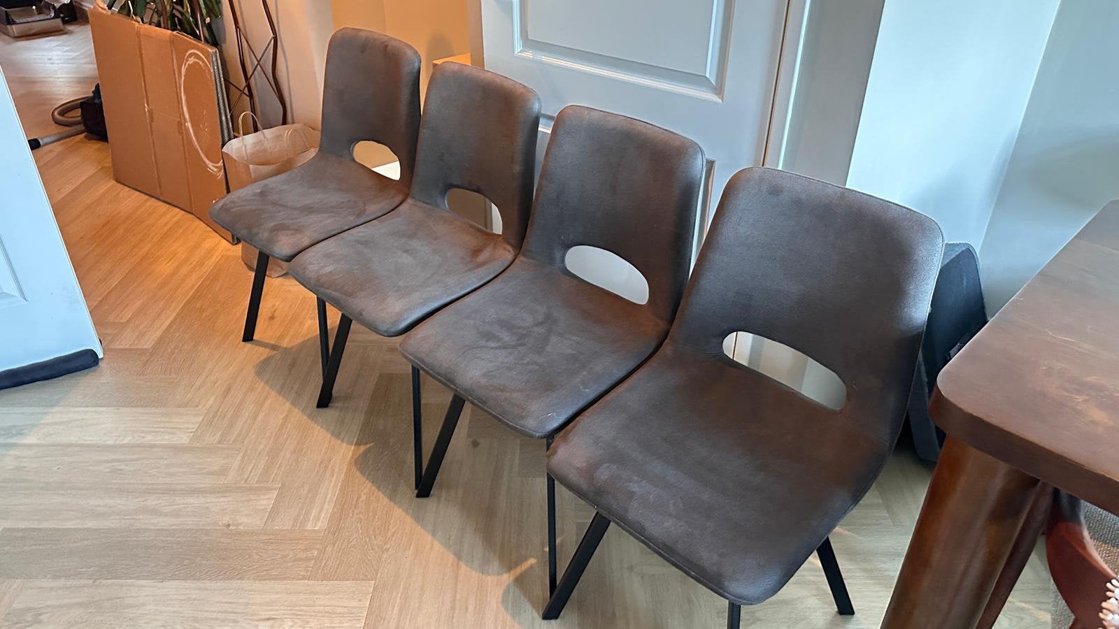 Zitmaxx Antraciet Eetkamerstoelen, Ophalen, Zo goed als nieuw, Grijs, Vier