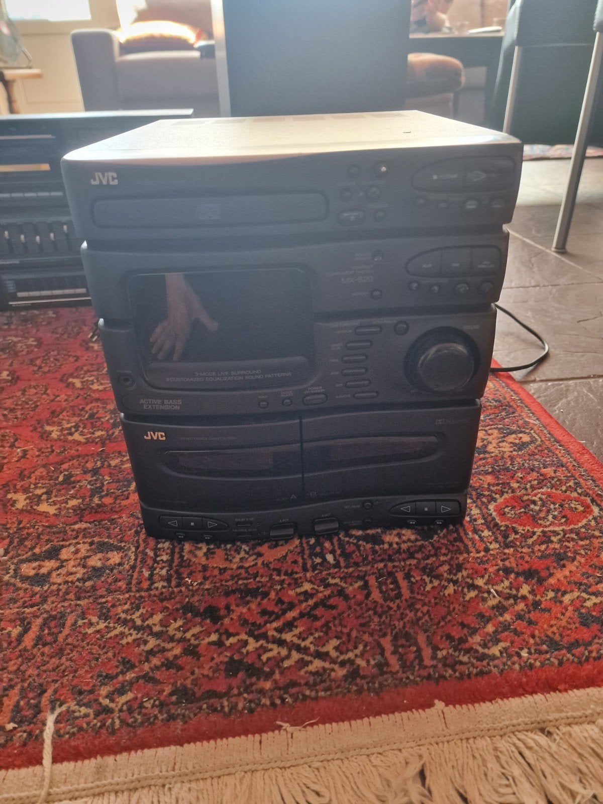 JVC stereotoren. Dubbel cassettedeck en cd speler, Ophalen, JVC, Refurbished, Minder dan 60 watt