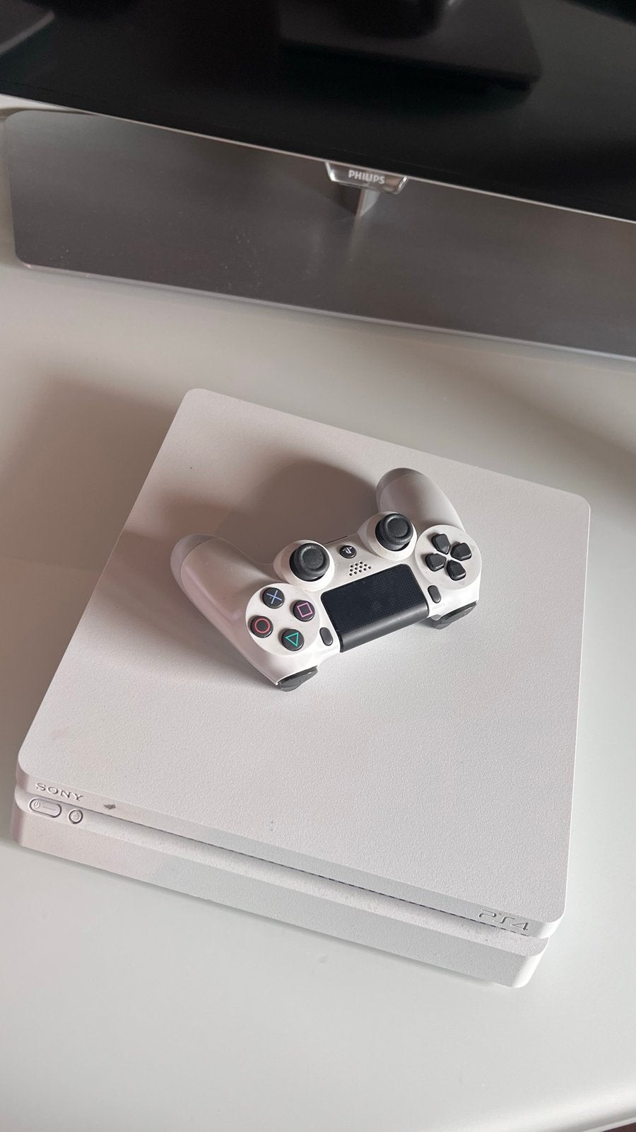 Witte PlayStation 4 Slim met 1 controller, 500 GB, Ophalen of Verzenden, Zo goed als nieuw, Met 1 controller