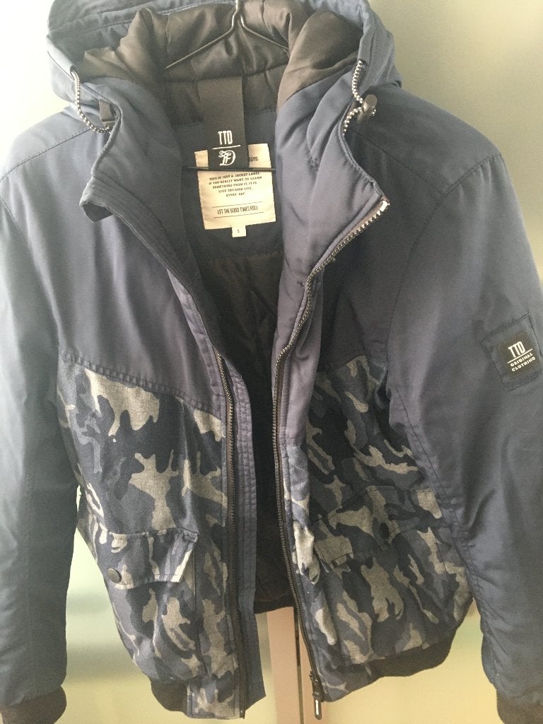 Tom tailor denim winter jas, maat S, Blauw, Tom Tailor, Ophalen of Verzenden, Zo goed als nieuw