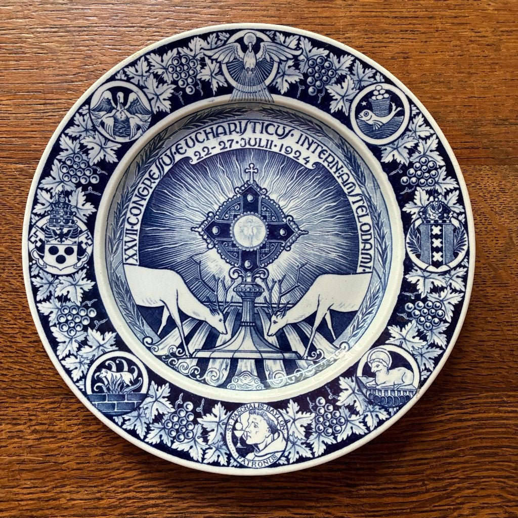 Antiek bord Internationaal Eucharistisch Congres 1924, Ophalen of Verzenden