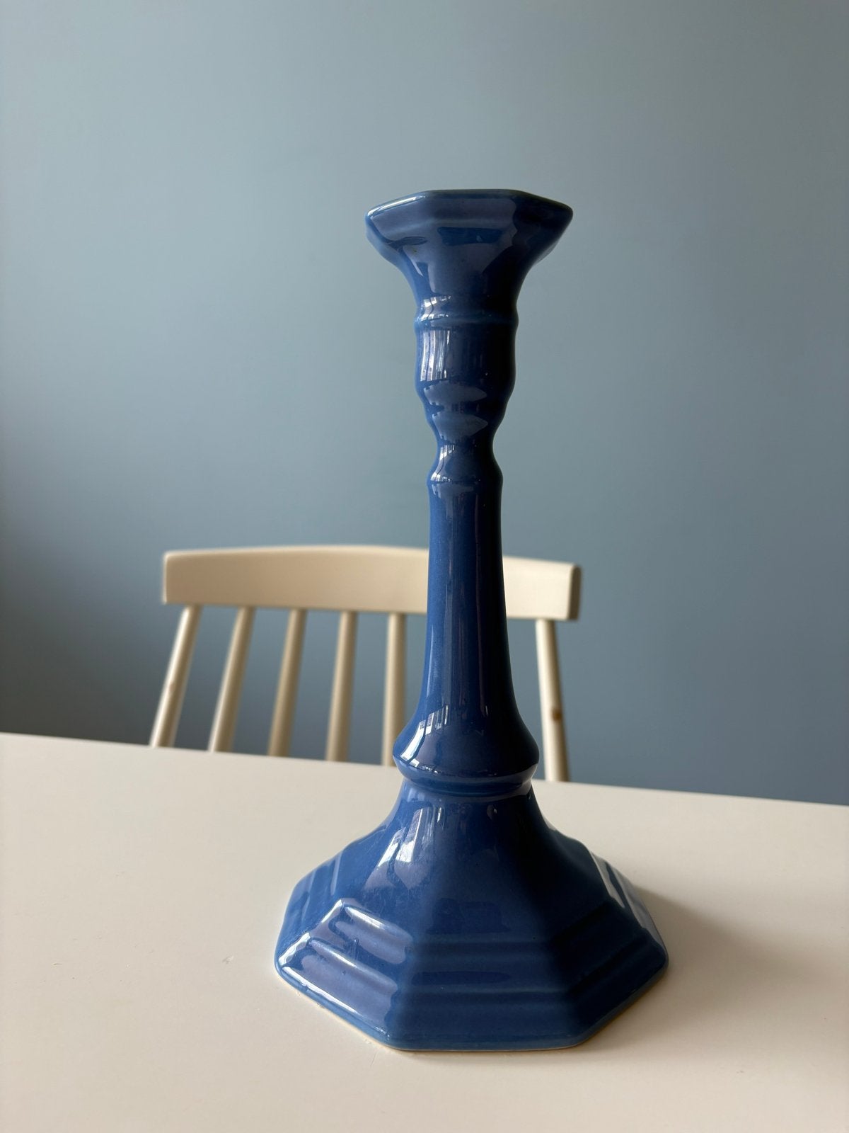 Velsen Delfts Blauwe Kandelaar, Antiek en Kunst, Antiek | Kandelaars, Ophalen of Verzenden, Keramiek of Aardewerk