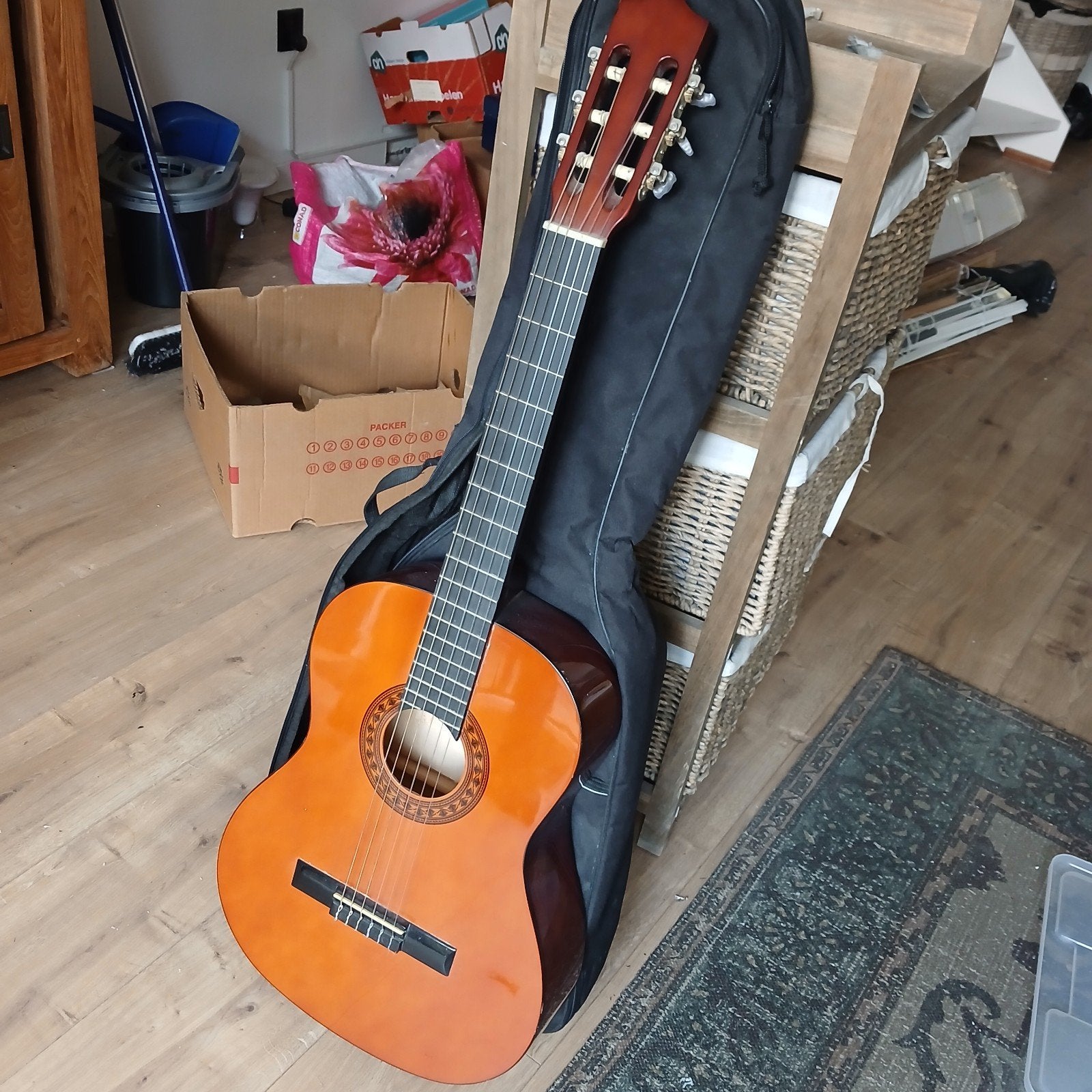 Slagg akoestische gitaar met hoes, Ophalen, Zo goed als nieuw