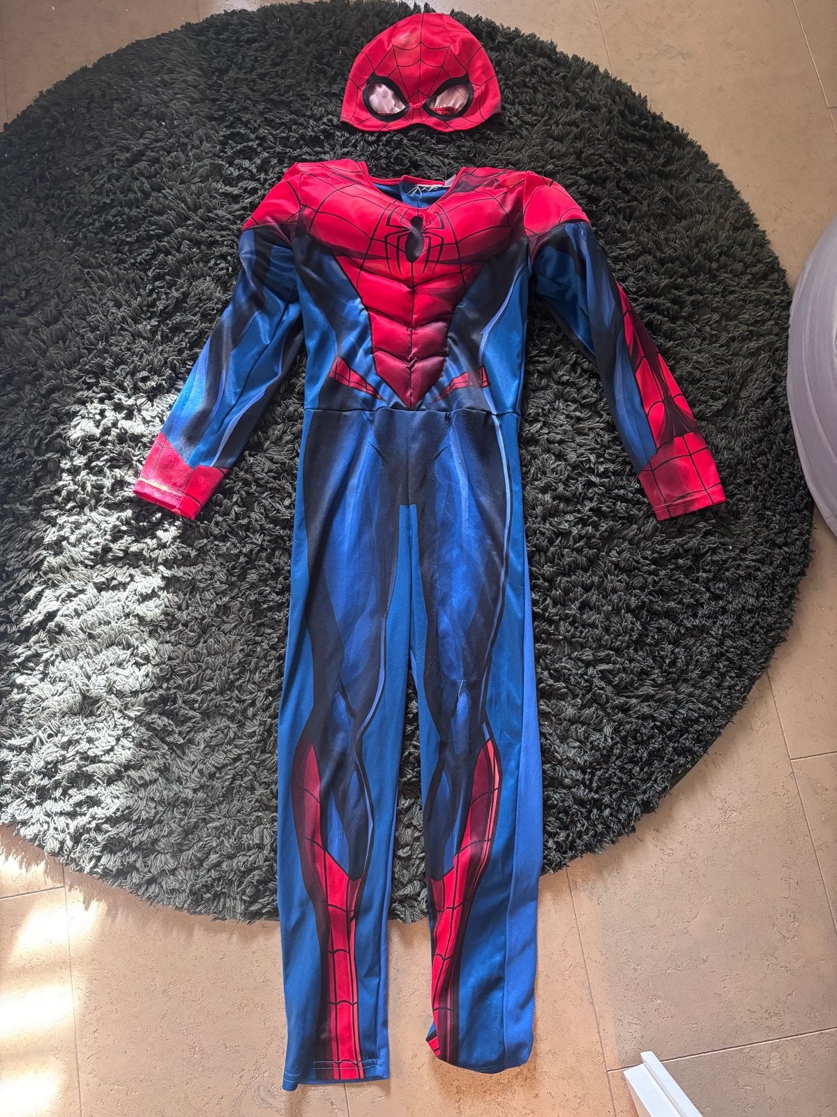 H&M Spiderman verkleedpak met spiervulling, maat 128-134, Kinderen en Baby's, Ophalen of Verzenden, Zo goed als nieuw, 122 t/m 128