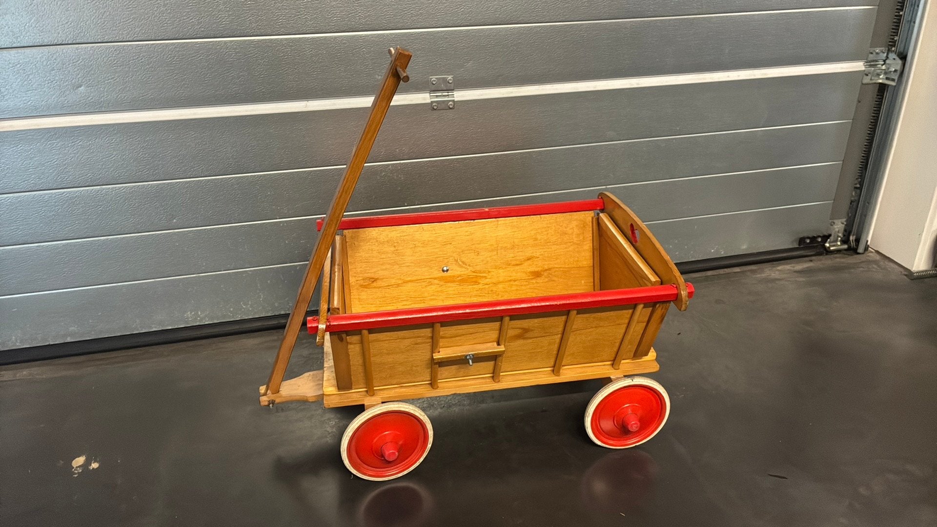 Houten bolderkar, Ophalen, Gebruikt, Loopfiets