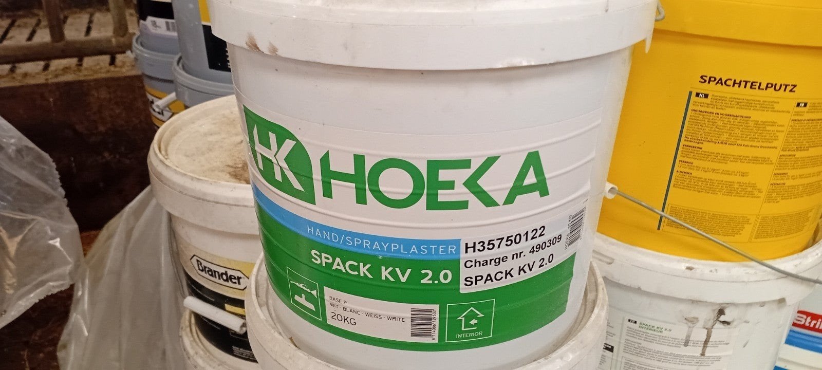 Hoeka Spack KV 2.0 en Brander Crystal KV Spachtelputz, Ophalen, Wit, Nieuw, Verf