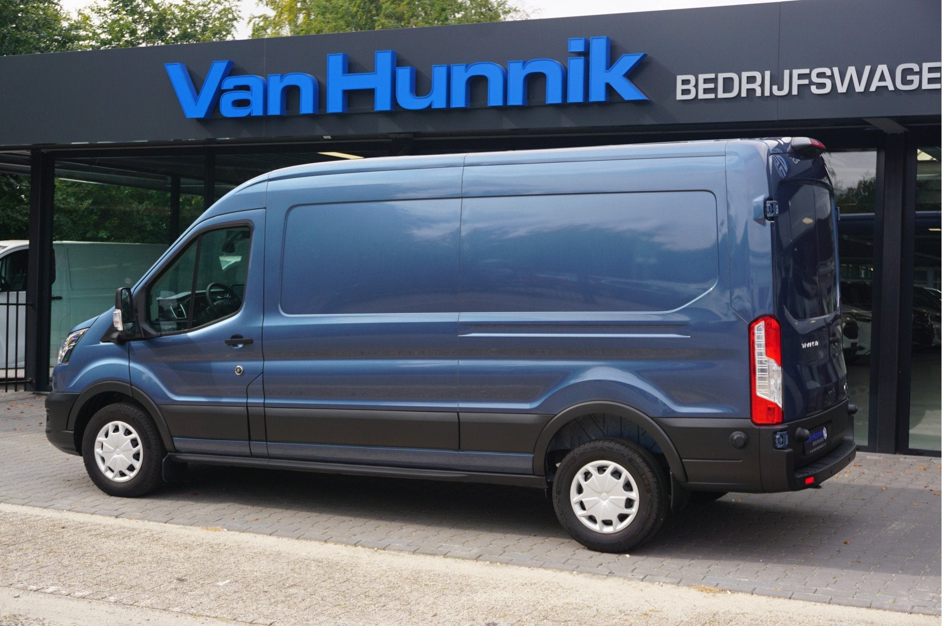 Ford Transit 350L 170PK L3H2 AUT BPM VRIJ! 12" Sync4 Scherm, Automaat, Gebruikt, 4 cilinders, Blauw