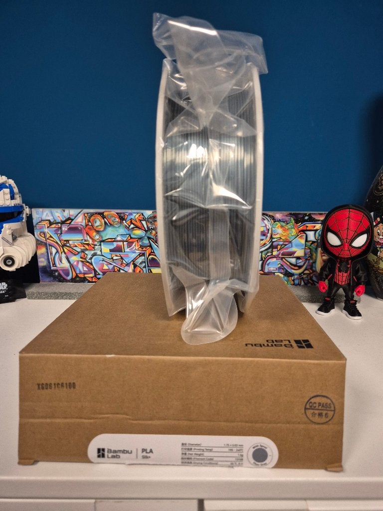 Bambu Lab PLA Silk+ Filament Titan Grijs 1.75mm, Computers en Software, Ophalen of Verzenden, Nieuw, Filamentrollen