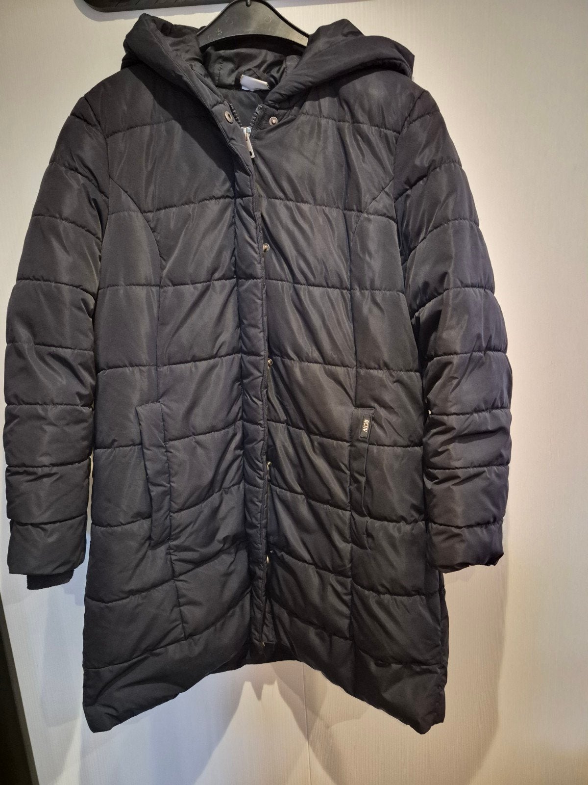 Blauwe Takko winterjas mt 44, Blauw, Maat 42/44 (L), Ophalen of Verzenden, Gedragen