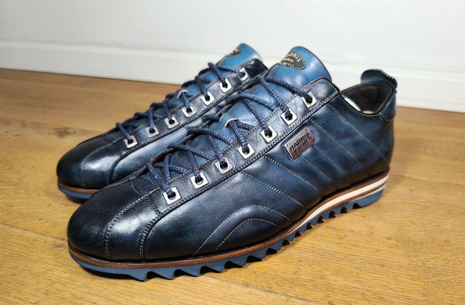 Harris Firenze exclusieve herenschoenen maat 9,5 / 44, Ophalen, Harris, Blauw, Zo goed als nieuw