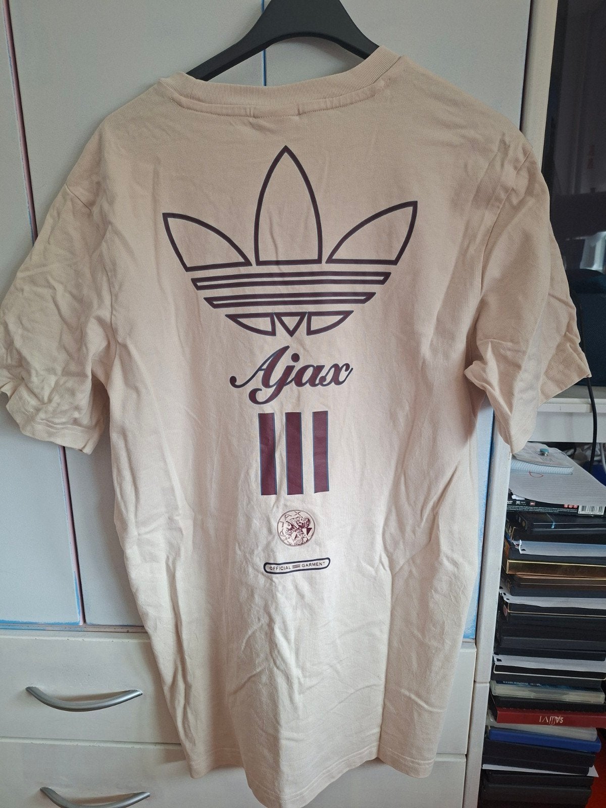 Adidas Ajax T-shirt - Maat S, Kleding | Heren, T-shirts, Verzenden, Beige, Zo goed als nieuw, Adidas