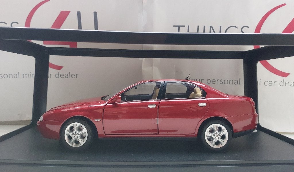 Mitica 1:18 Alfa Romeo 166 3.0 V6 1998 proteo rood nieuw, Ophalen of Verzenden, Nieuw, Auto, Overige merken
