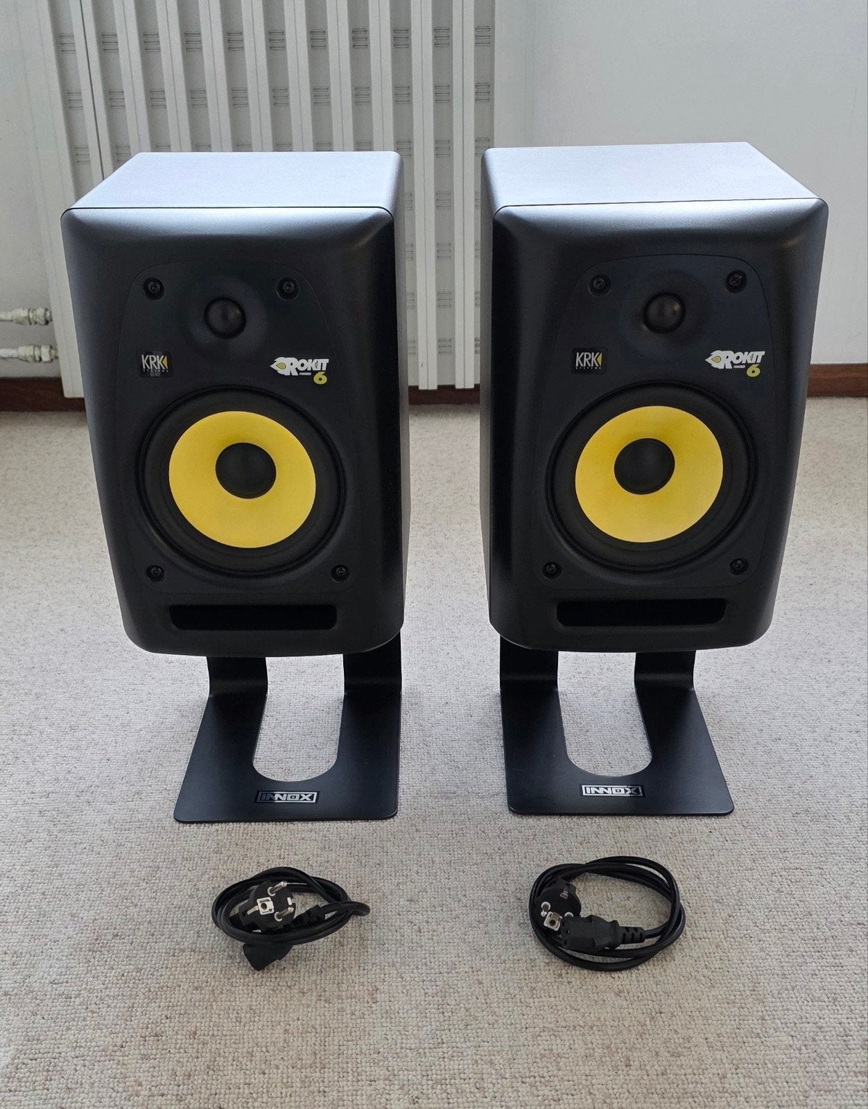 2x KRK Rokit 6 RPG2 + 2x Innox monitorstatief