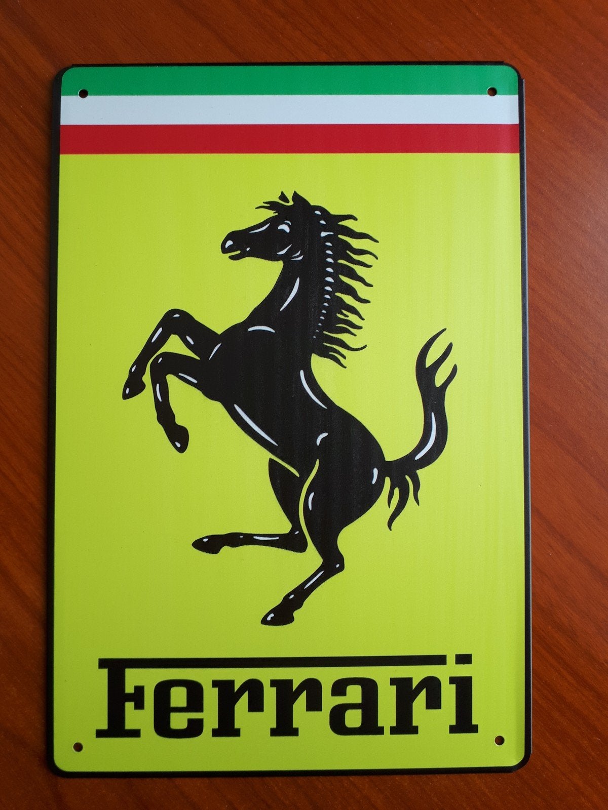 Ferrari 20x30 cm Metalen Reclamebord, Verzenden, Zo goed als nieuw, Reclamebord