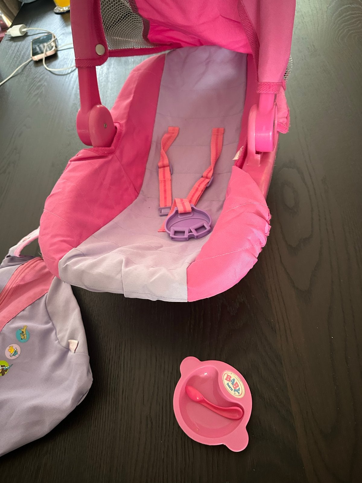 Baby Born Maxi Cosi en Rugzak Set, Ophalen of Verzenden, Gebruikt, Meisje