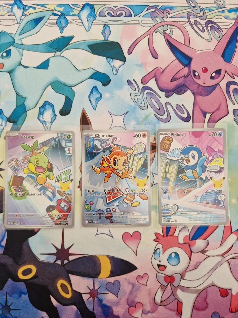 Pokémon First Partner Illistrations gen 4 set, Ophalen of Verzenden
