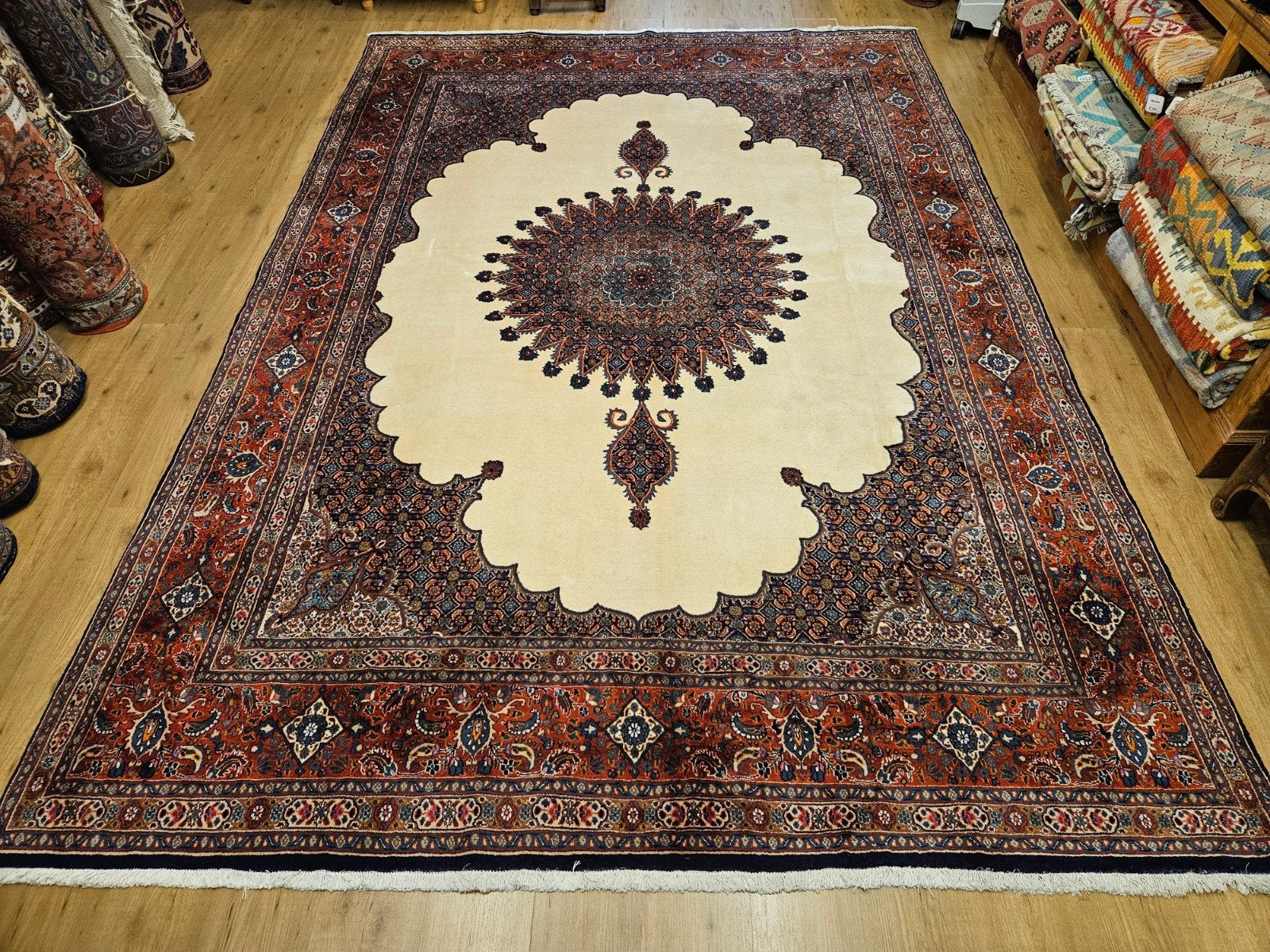 Handgeknoopt perzisch tapijt moud 347x250, Info@SlatsAntiek.nl, Perzisch, Vof Slats Antiek, Ophalen of Verzenden