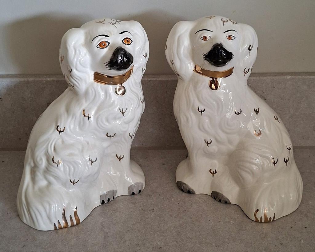 Vintage Beswick Engeland – Set van 2 Staffordshire Spaniels, Verzamelen, Beelden en Beeldjes, Ophalen of Verzenden, Zo goed als nieuw