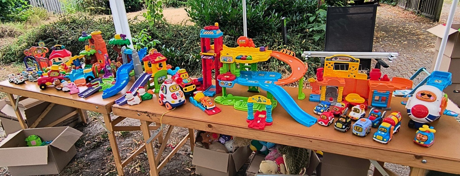 Grote collectie Vtech Toet Toet Auto's en Zoef Zoef Dieren, Ophalen, Gebruikt, Overige typen, Met licht